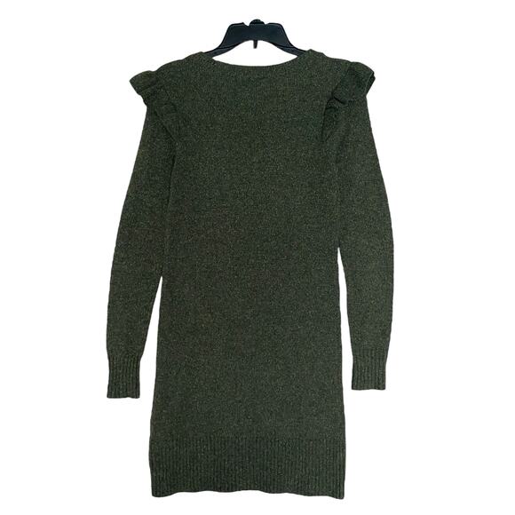 Club Monaco Sweater Dress Ruffle Wool Silk Blend Extra - Picture 4 of 12